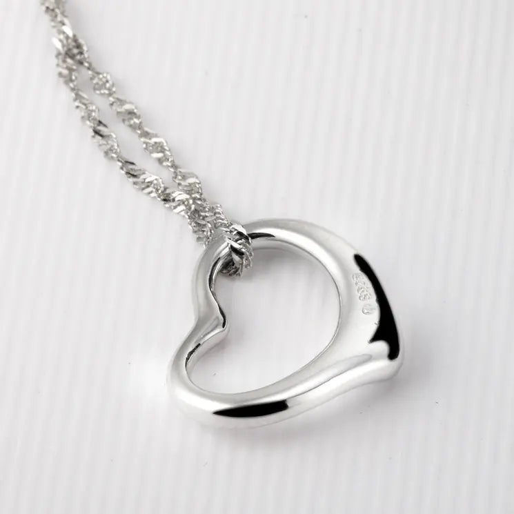 Wholesale 925 Silver Necklace with Heart Pendant
